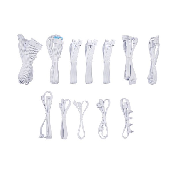 مزود طاقة LIAN LI Edge EGO850G, بقدرة 850 واط, كفاءة 80+ Gold, تصميم L-Shape,  دعم معيار ATX 3.1, كابلات قابلة للفصل Fully Modular لسهولة التركيب - أبيض