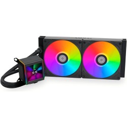 مبرد مائي ليان لي غالاهاد الإصدار II الثاني مقاس 280 ملم مراوح مضية شاشة مقاس 2.88 انش - أسود