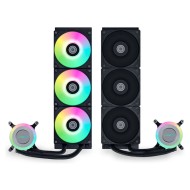 مبرد مائي احترافي ian Li GA II Lite 360 RGB, حجم 360 ملم مع 3 مراوح 120مم بإضاءة ARGB,  إضاءة تدعم المزامنة مع اغلب اللوحات,  متوافق مع معالجات AMD وIntel - أسود