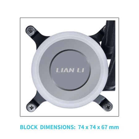 Lian Li GA II Lite 360 RGB AIO - 3x 120mm Fans - ARGB - Intel/AMD - Black