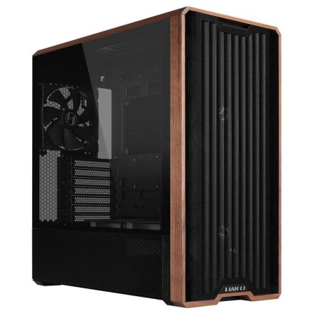 Lian Li Lancool 217 Case - Wood Trim - 5x Fans - High Airflow - Black