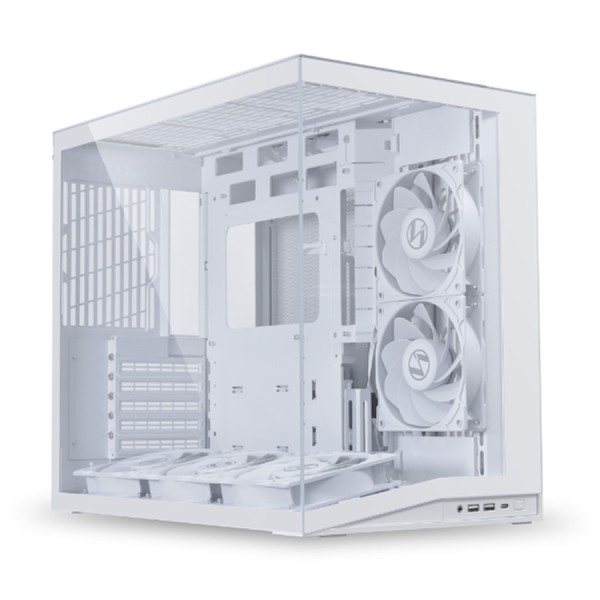 كيس ليان لي O11D Mini V2 Flow - تصميم بانورامي - موصلات خلفية - أبيض كيس ليان لي O11D Mini V2 Flow - تصميم بانورامي - موصلات خلفية - أبيض