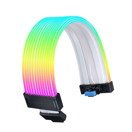 LIAN LI PW16-121W BLACK STRIMER Wireless 16-12, 340mm ARGB Extension Cable, 12 Light Guides