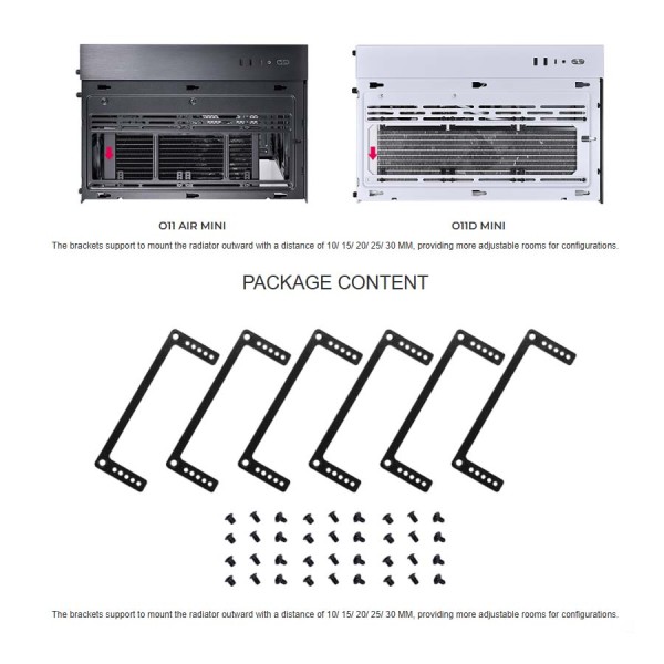 LIAN LI RB‑001 Radiator Offset Mounting Bracket ,Compatible with O11 D Mini and O11 Air Mini cases - Black LIAN LI RB‑001 Radiator Offset Mounting Bracket ,Compatible with O11 D Mini and O11 Air Mini cases - Black