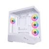 LIAN LI V100RW GAMING ATX MID-TOWER CASE, 4X ARGB Fans pre-installed, support up to 360mm AIO, integrated LED strip - WHITE