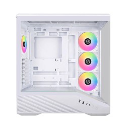 LIAN LI V100RW GAMING ATX MID-TOWER CASE, 4X ARGB Fans pre-installed, support up to 360mm AIO, integrated LED strip - WHITE
