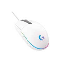 فأرة العاب سلكية Logitech G203, مستشعر Optical بدقة تصل حتى 8000 DPI,  معدل تحديث 1000 Hz,  مع 6 أزرار قابلة للبرمجة,  إضاءة RGB LIGHTSYNC - أبيض
