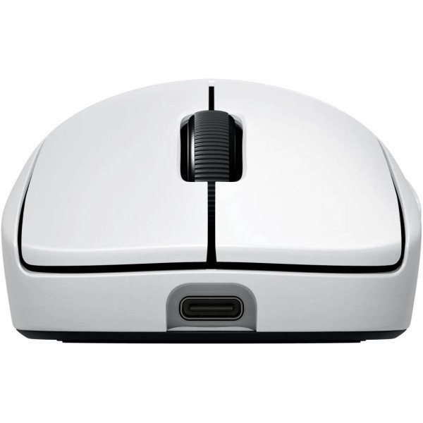 فأرة ألعاب احترافية Logitech PRO 2 LIGHTSPEED, تدعم تقنية تقنية LIGHTSPEED اللاسلكية, مستشعر HERO 2, سرعة تصل إلى 44,000 DPI, دعم الشحن عبر USB-C, وزن 80 غرام - أبيض