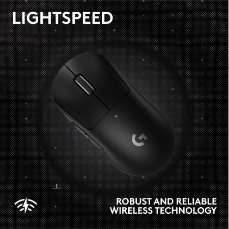 LOGITECH G PRO X SUPERLIGHT 2 SE, 60g, LIGHTSPEED wireless technology ,HERO 2 sensor up to 44,000 DPI, Battery life up to 88 hours - BLACK