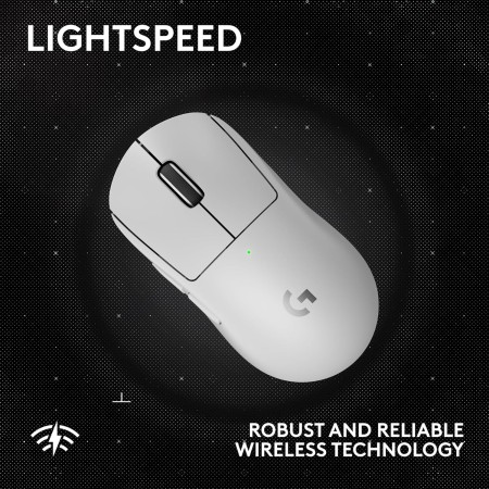 ماوس احترفية للالعاب من لوجيتيك  Logitech G PRO X SUPERLIGHT 2 SE, وزن 60 جرام, مستشعر HERO 2 بدقة تصل حتى 44,000 DPI، بطارية بعمر يصل حتى 88 ساعة - أبيض