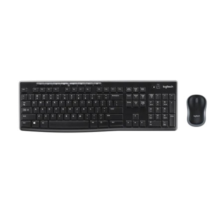 Combo Wireless Keyboard Mouse Logitech MK270 ,Spill-resistant and ergonomically designed for daily use , Arabic / English - Black Combo Wireless Keyboard Mouse Logitech MK270 ,Spill-resistant and ergonomically designed for daily use , Arabic / English - Black