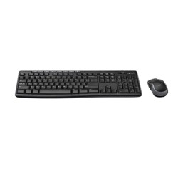 Combo Wireless Keyboard Mouse Logitech MK270 ,Spill-resistant and ergonomically designed for daily use , Arabic / English - Black