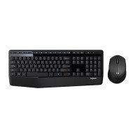 مجموعة مكتبية لوحة مفاتيح وماوس لاسلكية Logitech MK345 Comfort، مفاتيح منخفضة الضجيج ومريحة، تصميم مريح لليد اليمنى – اسود