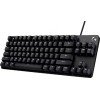 لوحة مفاتيح احترافية Logitech G413 TKL SE, مفاتيح ميكانيكية Tactile, إضاءة خلفية باللون الأبيض, توصيل سلكي, كابل بطول 1.8 م - أسود