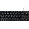 لوحة مفاتيح احترافية Logitech G413 TKL SE, مفاتيح ميكانيكية Tactile, إضاءة خلفية باللون الأبيض, توصيل سلكي, كابل بطول 1.8 م - أسود