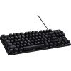 لوحة مفاتيح احترافية Logitech G413 TKL SE, مفاتيح ميكانيكية Tactile, إضاءة خلفية باللون الأبيض, توصيل سلكي, كابل بطول 1.8 م - أسود