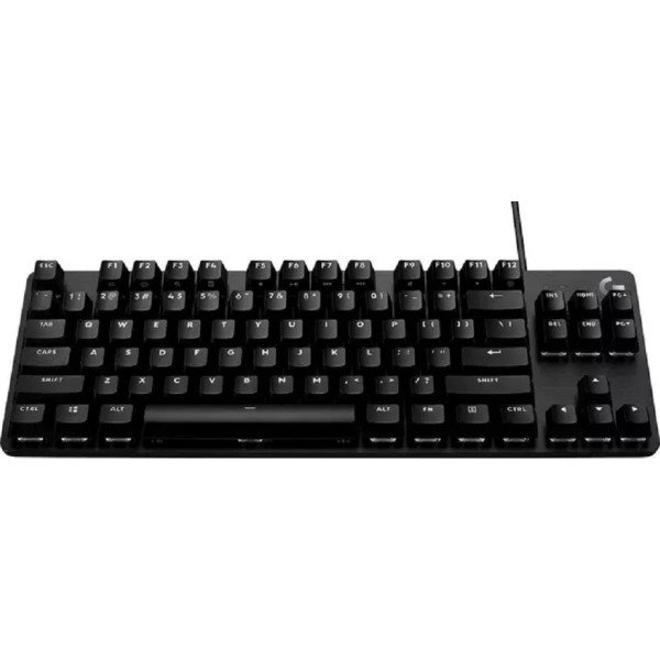لوحة مفاتيح احترافية Logitech G413 TKL SE, مفاتيح ميكانيكية Tactile, إضاءة خلفية باللون الأبيض, توصيل سلكي, كابل بطول 1.8 م - أسود