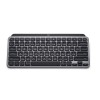 كيبورد احترافي من لوجيتك MX Keys Mini, اتصال لاسلكي عبر Bluetooth, إضاءة خلفية, بطارية مدمجة قابلة للشحن, متوافقة مع أنظمة التشغيل المتعددة - رمادي فاتح