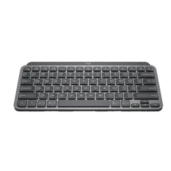 كيبورد احترافي من لوجيتك MX Keys Mini, اتصال لاسلكي عبر Bluetooth, إضاءة خلفية, بطارية مدمجة قابلة للشحن, متوافقة مع أنظمة التشغيل المتعددة - رمادي فاتح
