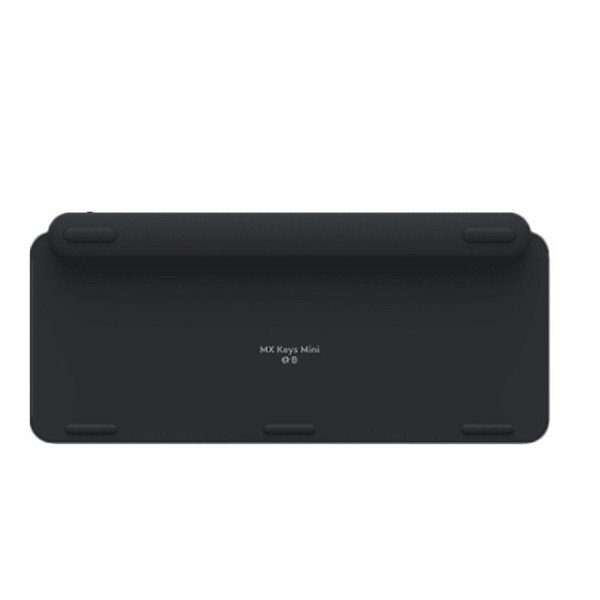 كيبورد احترافي من لوجيتك MX Keys Mini, اتصال لاسلكي عبر Bluetooth, إضاءة خلفية, بطارية مدمجة قابلة للشحن, متوافقة مع أنظمة التشغيل المتعددة - رمادي فاتح