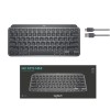 كيبورد احترافي من لوجيتك MX Keys Mini, اتصال لاسلكي عبر Bluetooth, إضاءة خلفية, بطارية مدمجة قابلة للشحن, متوافقة مع أنظمة التشغيل المتعددة - رمادي فاتح