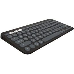 لوحة مفاتيح لاسلكية Logitech K380s - توصيل 3 أجهزة - تصميم نحيف وعصري - أسود