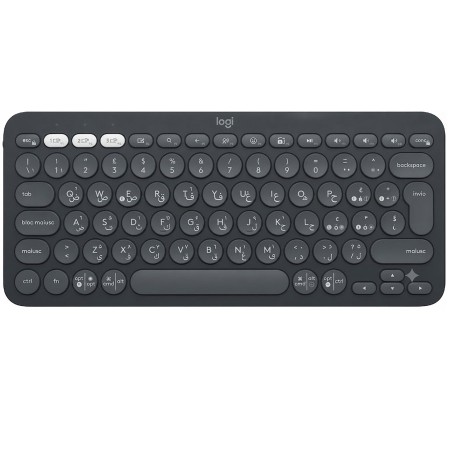 لوحة مفاتيح لاسلكية Logitech K380s - توصيل 3 أجهزة - تصميم نحيف وعصري - أسود لوحة مفاتيح لاسلكية Logitech K380s - توصيل 3 أجهزة - تصميم نحيف وعصري - أسود