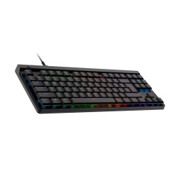 لوحة مفاتيح سلكية Logitech G515 TKL, تصميم Tenkeyless (TKL), مفاتيح ميكانيكية منخفضة الارتفاع GL Tactile, إضاءة RGB قابلة للتخصيص  عبر برنامج Logitech G HUB - أسود 