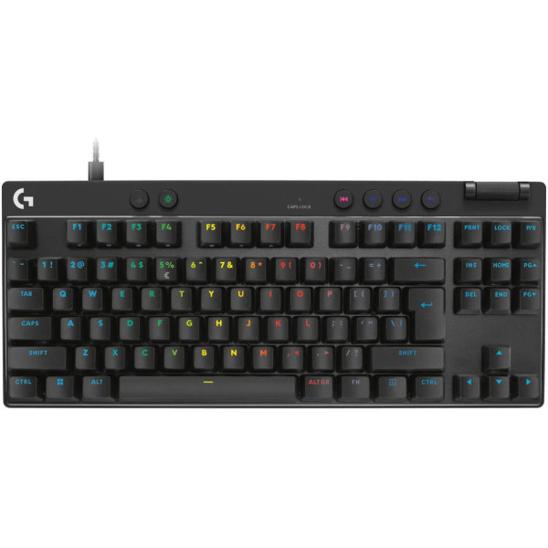 LOGITECH PRO X TKL RAPID Wired Mechanical Keyboard, Magnetic Analog Switches, Wired, English (US) Layout - BLACK LOGITECH PRO X TKL RAPID Wired Mechanical Keyboard, Magnetic Analog Switches, Wired, English (US) Layout - BLACK
