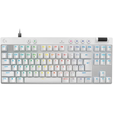 لوحة مفاتيح ألعاب سلكي احترافي LOGITECH PRO X TKL RAPID بمفاتيح ميكانيكية مغناطيسية تناظرية،أنجليزي – ابيض لوحة مفاتيح ألعاب سلكي احترافي LOGITECH PRO X TKL RAPID بمفاتيح ميكانيكية مغناطيسية تناظرية،أنجليزي – ابيض