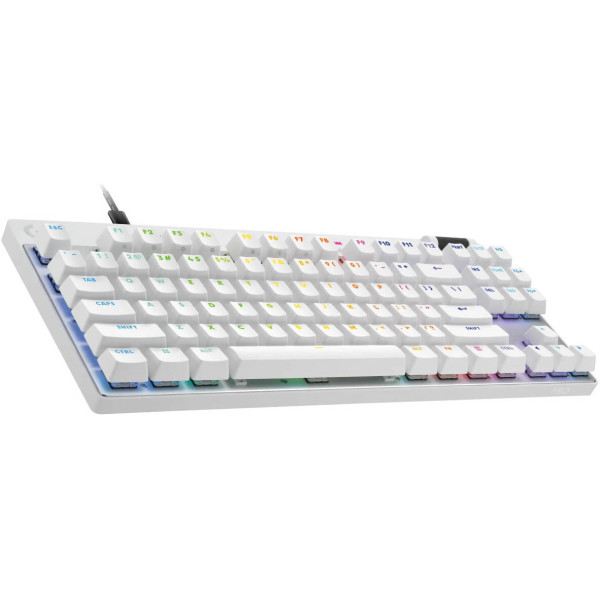 LOGITECH PRO X TKL RAPID Wired Mechanical Keyboard, Magnetic Analog Switches, Wired, English (US) Layout - WHITE LOGITECH PRO X TKL RAPID Wired Mechanical Keyboard, Magnetic Analog Switches, Wired, English (US) Layout - WHITE