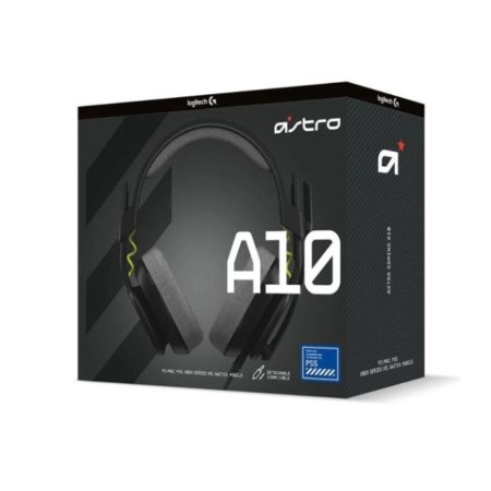 ASTRO A10 Gen 2 Wired Gaming Headset, 3.5mm Cable, Flip-to-Mute microphone, work with PS5, PS4, PC, Mac, Xbox ,Nintendo Switch and Mobile - BLACK