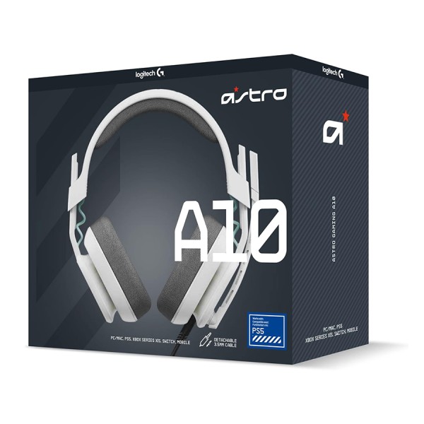 سماعة رأس سلكية ASTRO A10 Gen 2, صوت واضح وقوي, ميكروفون قابل للطي مع ميزة Flip-to-Mute, تعمل مع أغلب المنصات PS5 – PS4 – PC – Mac – Xbox – Nintendo Switch – Mobile - أبيض سماعة رأس سلكية ASTRO A10 Gen 2, صوت واضح وقوي, ميكروفون قابل للطي مع ميزة Flip-to-Mute, تعمل مع أغلب المنصات PS5 – PS4 – PC – Mac – Xbox – Nintendo Switch – Mobile - أبيض