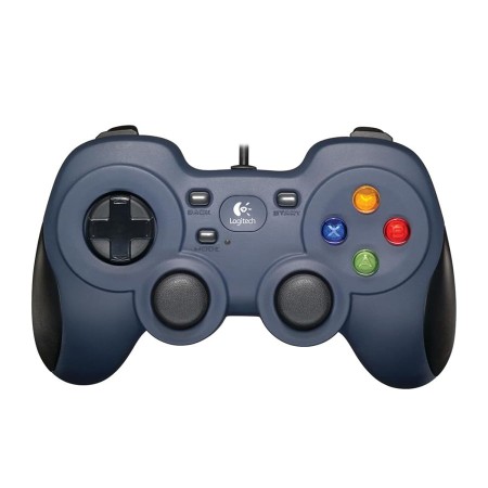 LOGITEC F310 Wired Gamepad, Works with Android TV, 4 Switch D-Pad, 1.8 Meter Cord Length - BLUE