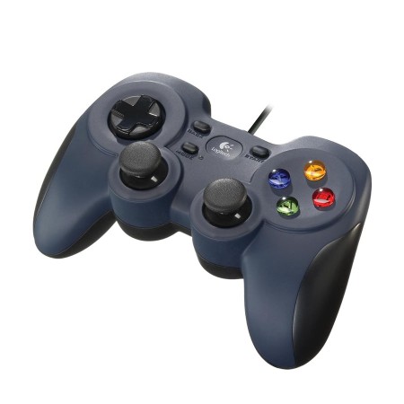 LOGITEC F310 Wired Gamepad, Works with Android TV, 4 Switch D-Pad, 1.8 Meter Cord Length - BLUE