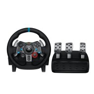 عجلة القيادة Logitech G29 Driving Force, دواسات معدنية ثلاثية للتحكم بدقة في السرعة والكبح والقابض, متوافقة مع PC، PS3، PS4، PS5 عبر برنامج Logitech G HUB 