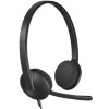 Wired Headset Logitech H340 USB Computer ,Clear digital stereo sound ,Lightweight design ,Adjustable boom mic -Black