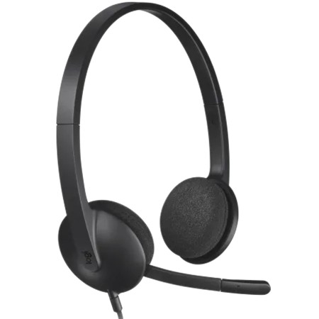 سماعة سلكية Logitech H340 USB للكمبيوتر، صوت ستيريو رقمي واضح، تصميم خفيف الوزن، ميكروفون قابل للتعديل - اسود سماعة سلكية Logitech H340 USB للكمبيوتر، صوت ستيريو رقمي واضح، تصميم خفيف الوزن، ميكروفون قابل للتعديل - اسود