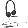 Wired Headset Logitech H340 USB Computer ,Clear digital stereo sound ,Lightweight design ,Adjustable boom mic -Black