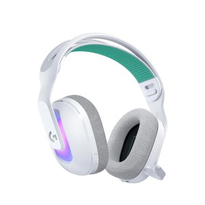 سماعة رأس لاسلكية Logitech G522, اتصال اللاسلكي LIGHTSPEED, سماعات PRO-G مقاس 40 مم, ميكروفون قابل للفصل, 290 جرام, بطارية حتى 90 ساعة, إضاءة RGB LIGHTSYNC - أبيض