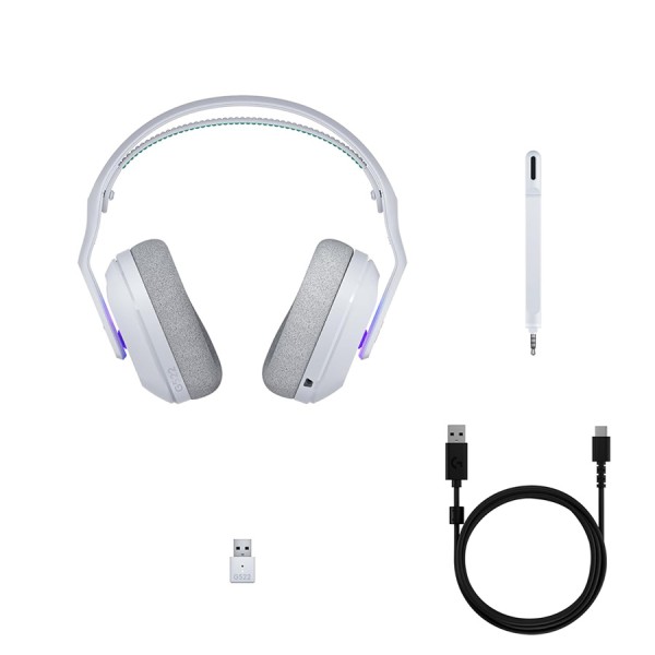 سماعة رأس لاسلكية Logitech G522, اتصال اللاسلكي LIGHTSPEED, سماعات PRO-G مقاس 40 مم, ميكروفون قابل للفصل, 290 جرام, بطارية حتى 90 ساعة, إضاءة RGB LIGHTSYNC - أبيض سماعة رأس لاسلكية Logitech G522, اتصال اللاسلكي LIGHTSPEED, سماعات PRO-G مقاس 40 مم, ميكروفون قابل للفصل, 290 جرام, بطارية حتى 90 ساعة, إضاءة RGB LIGHTSYNC - أبيض