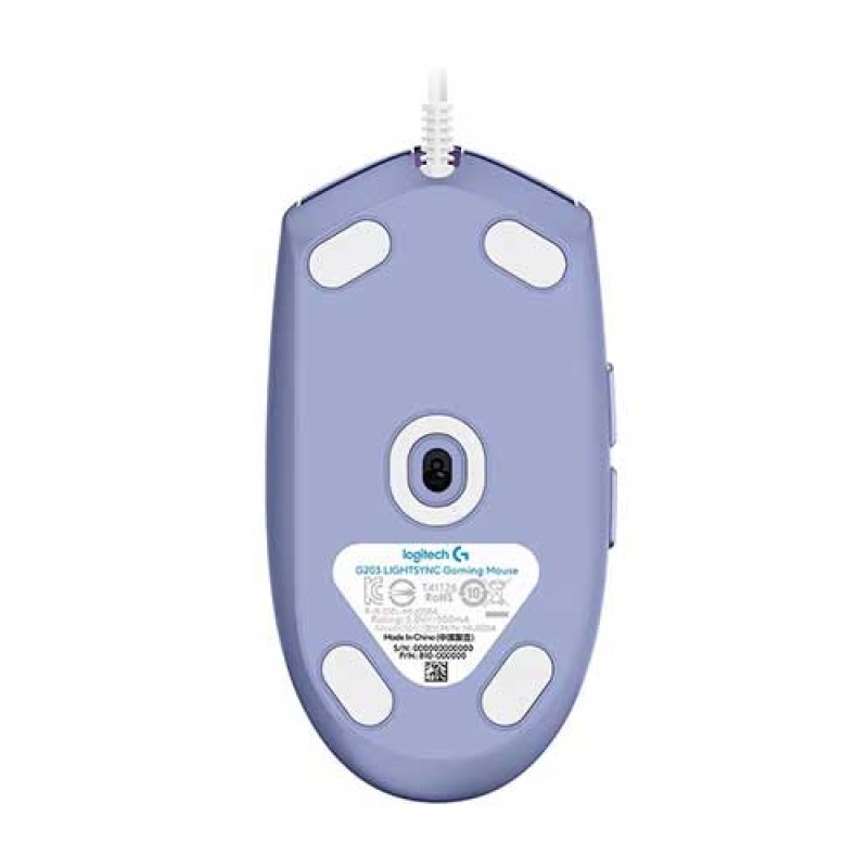 Logitech G203 LIGHTSYNC Gaming Mouse, 8000 DPI - Lilac