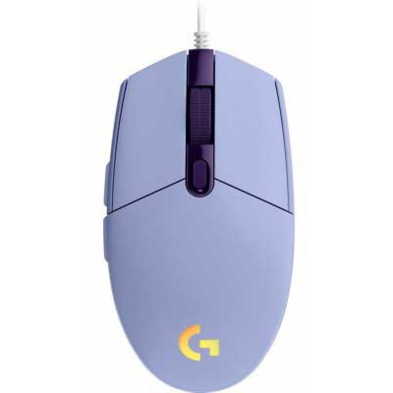 Logitech G203 LIGHTSYNC Gaming Mouse, 8000 DPI - Lilac