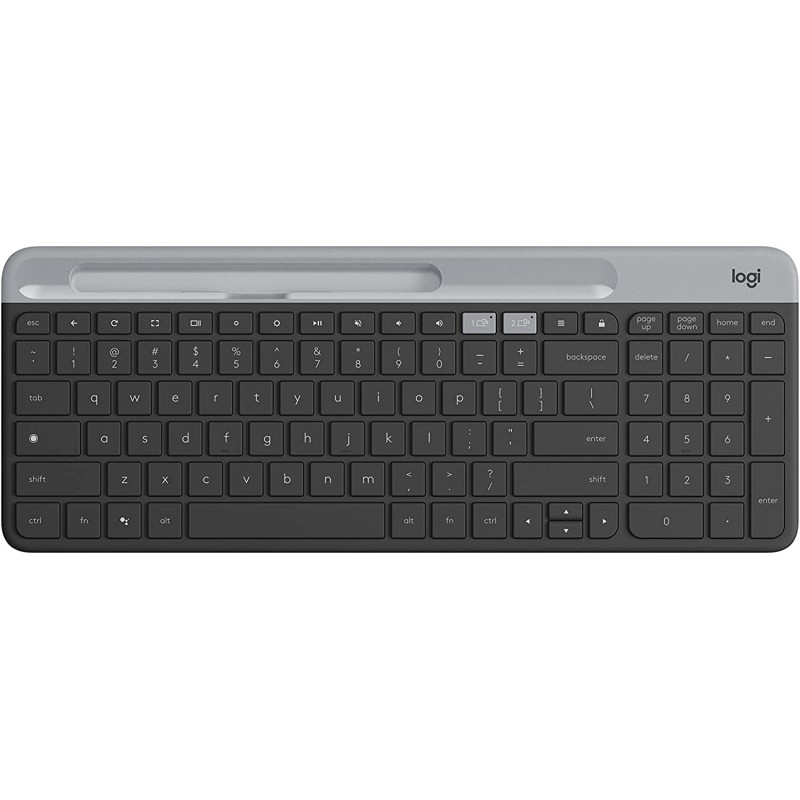 Logitech K580 Slim Multi-Device Wireless Keyboard - Bluetooth/Receiver, Compact, Easy