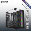 PC Case MAJESTY XSPACE 006 ARGB Mid Tower – Black | 7x ARGB Fans | Tempered Glass | ATX Support