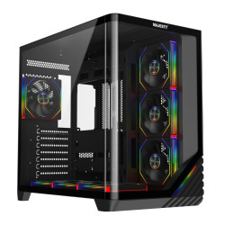 كيس كمبيوترMAJESTY BOULEVARD 008 ARGB – أسود  7 مراوح ARGB  زجاج حراري  دعم لوحات ATX