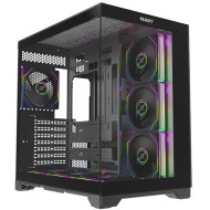 كيس ماجيستي جلاكسي - يدعم ATX/MATX/ITX - مع 7 مراوح ARGB - تبريد 360مم
