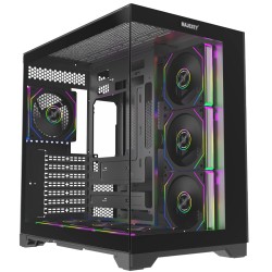 كيس ماجيستي جلاكسي - يدعم ATX/MATX/ITX - مع 7 مراوح ARGB - تبريد 360مم
