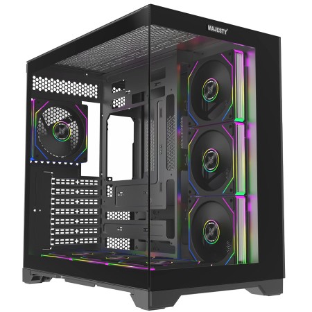كيس ماجيستي جلاكسي - يدعم ATX/MATX/ITX - مع 7 مراوح ARGB - تبريد 360مم كيس ماجيستي جلاكسي - يدعم ATX/MATX/ITX - مع 7 مراوح ARGB - تبريد 360مم