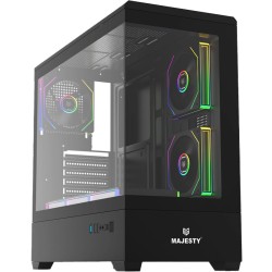 كيس ماجيستي رعد برو - يدعم ATX/MATX/ITX - مع 6 مراوح ARGB - تبريد 360مم
